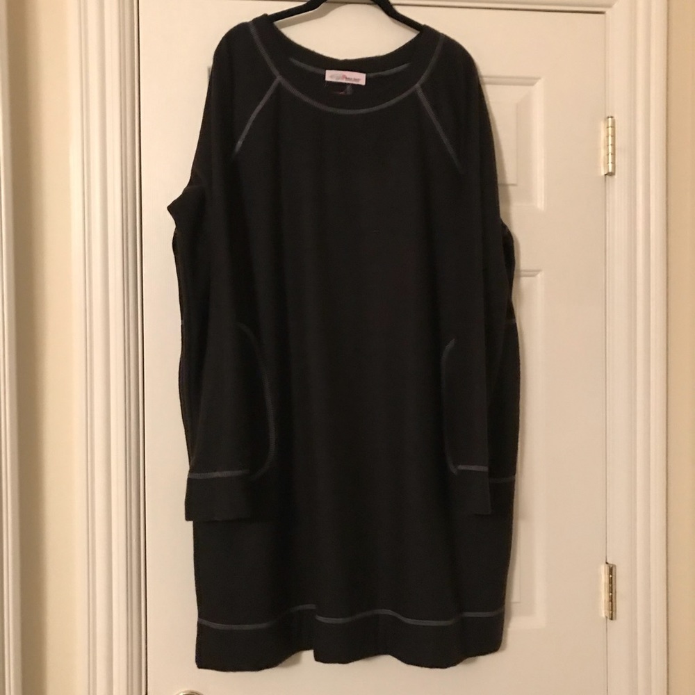 Above the knee long sleeve plus size dress